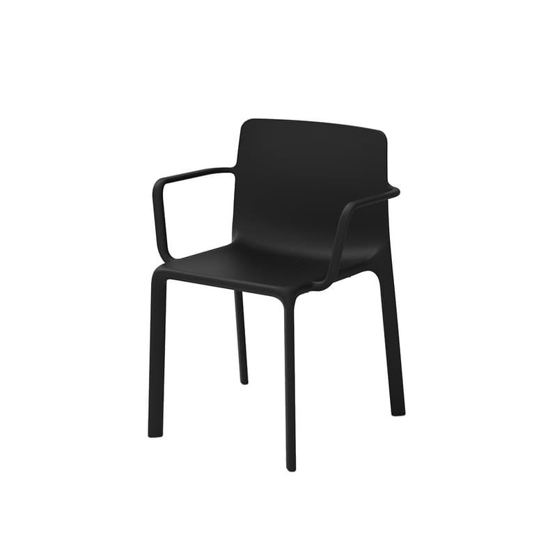Chaise avec accoudoirs KES - noir