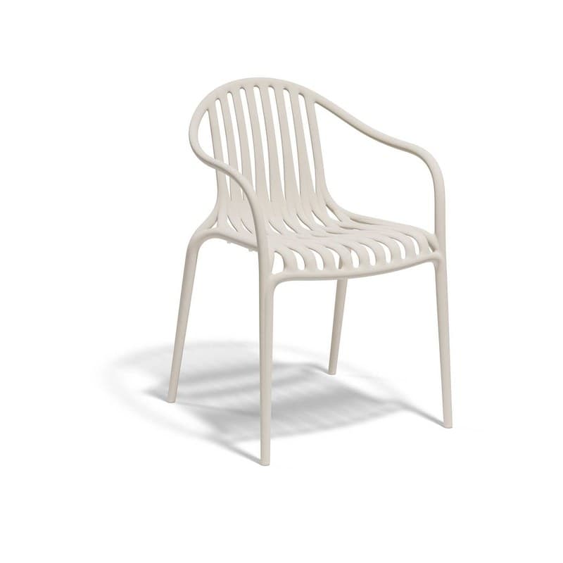 Chaise avec accoudoirs PALM - ecru