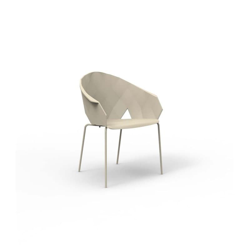 Chaise avec accoudoirs VASES - ecru