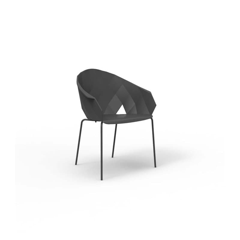 Chaise avec accoudoirs VASES - noir