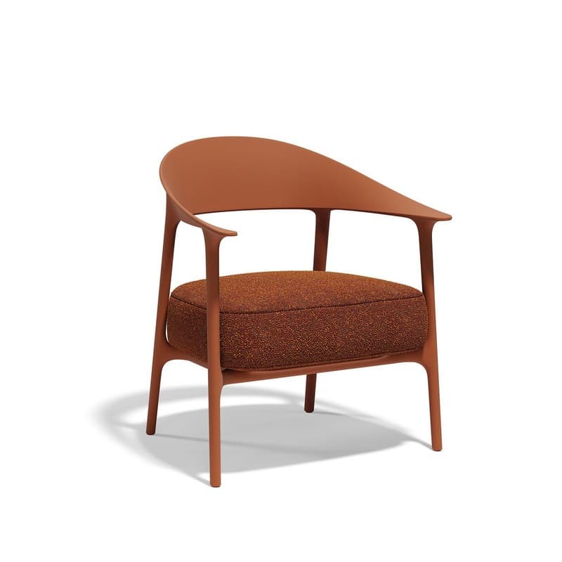 Fauteuil bas tapissé AFRICA - argile