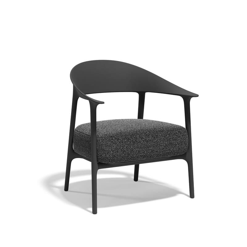 Fauteuil bas tapissé AFRICA - noir