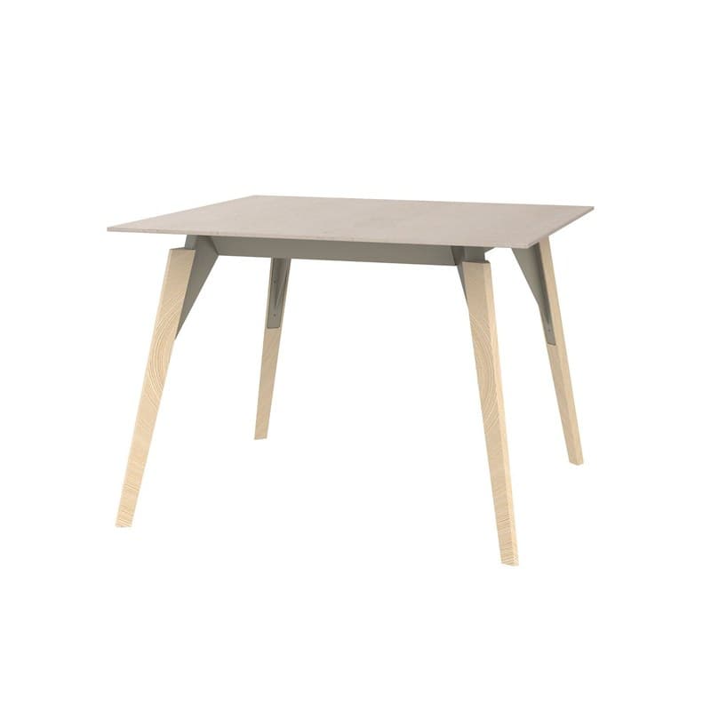 Table FAZ WOOD 100 x 100 cm - ecru