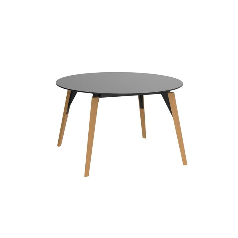 Table FAZ WOOD Ø120 cm - noir