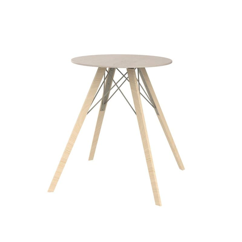 Table FAZ WOOD Ø60 cm - ecru
