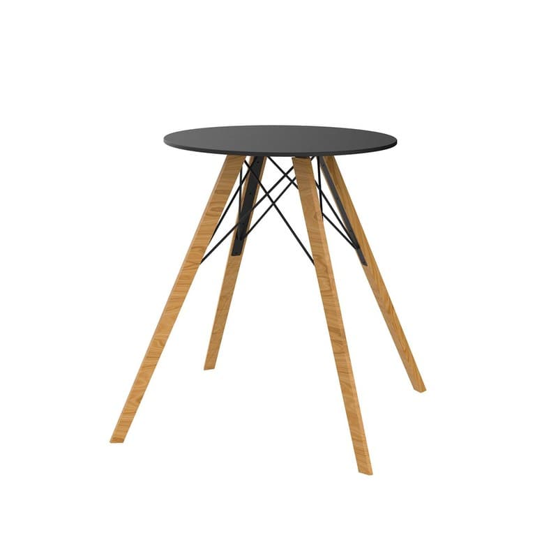 Table FAZ WOOD Ø60 cm - noir