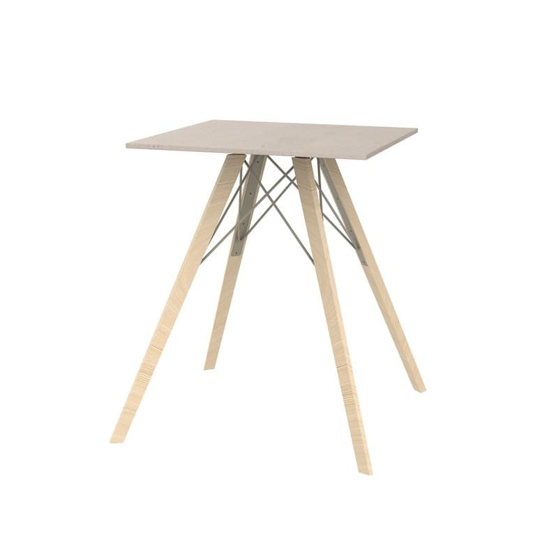 Table FAZ WOOD 60 x 60 cm - ecru