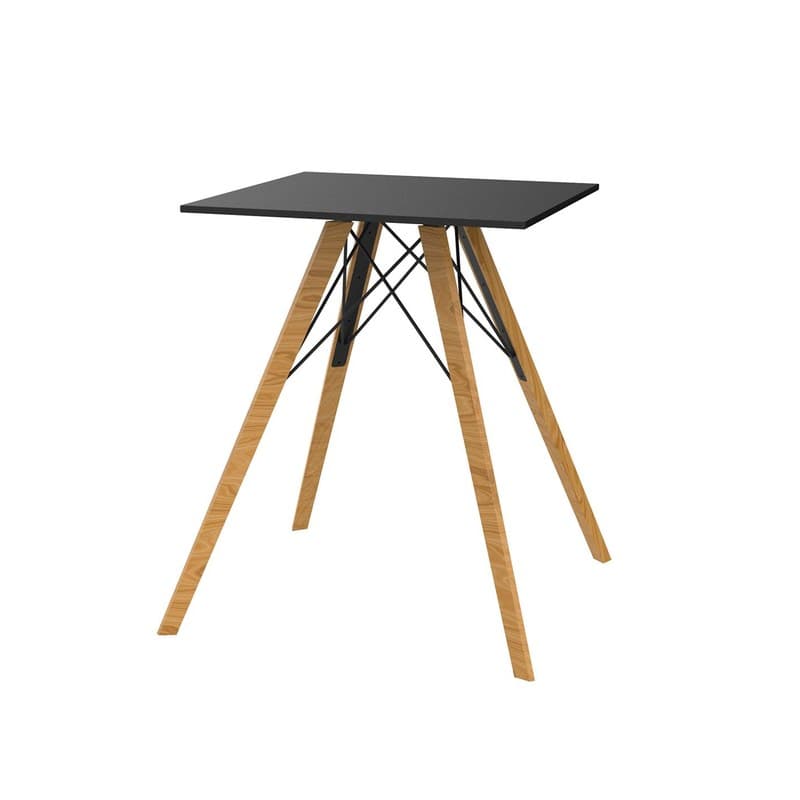 Table FAZ WOOD 60 x 60 cm - noir