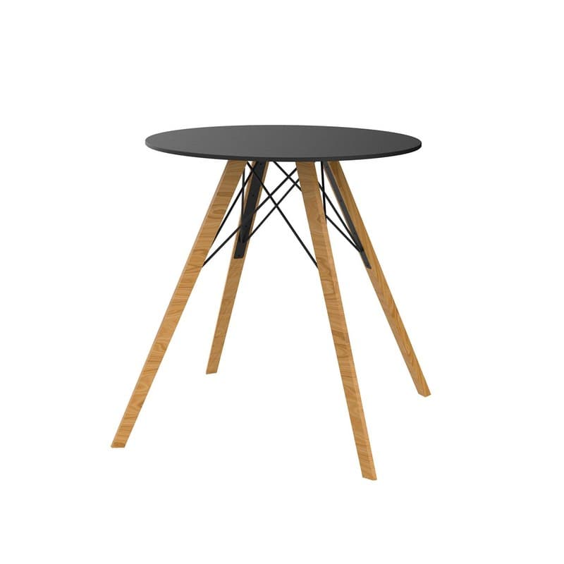 Table FAZ WOOD Ø70 cm - noir