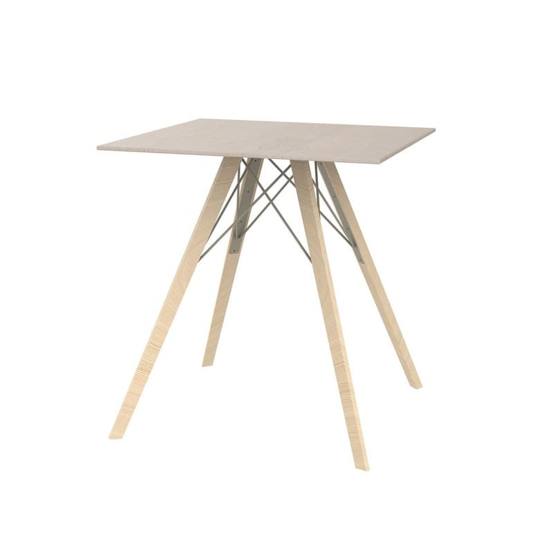 Table FAZ WOOD 70 x 70 cm - ecru