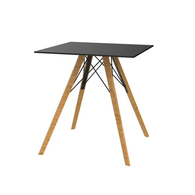 Table FAZ WOOD 70 x 70 cm - noir