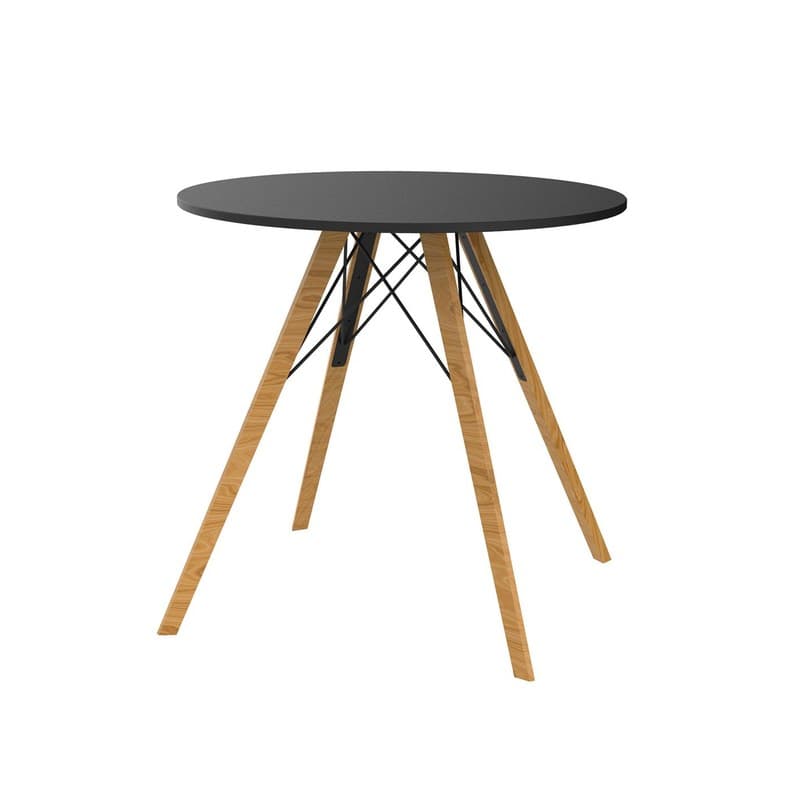 Table FAZ WOOD Ø80 cm - noir