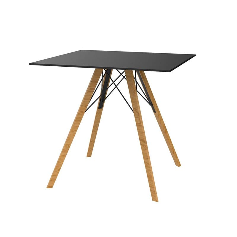 Table FAZ WOOD 80 x 80 cm - noir