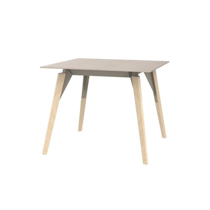 Table FAZ WOOD 90 x 90 cm - ecru