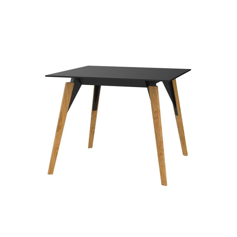 Table FAZ WOOD 90 x 90 cm - noir