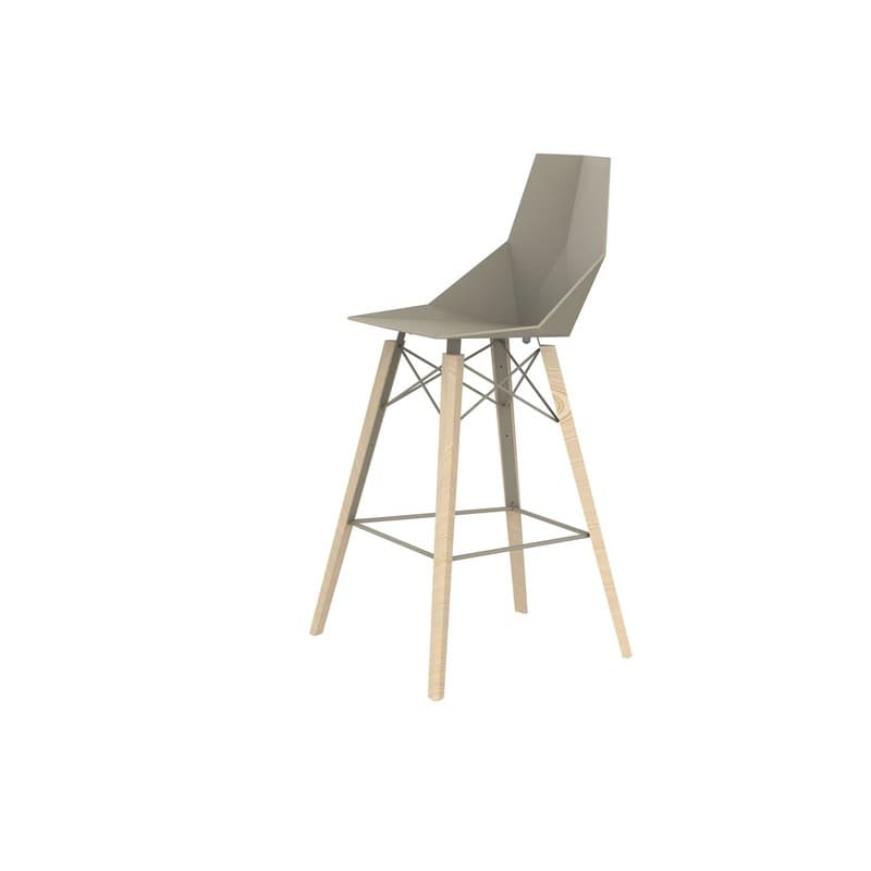 Tabouret de bar FAZ WOOD H 111 cm - ecru