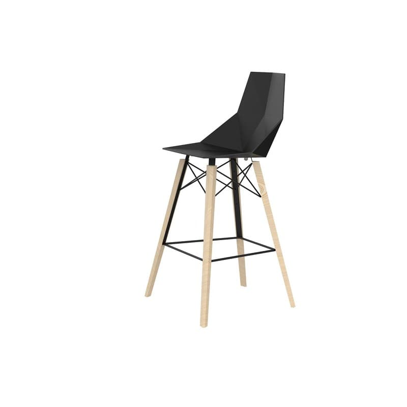 Tabouret de bar FAZ WOOD H 111 cm - noir