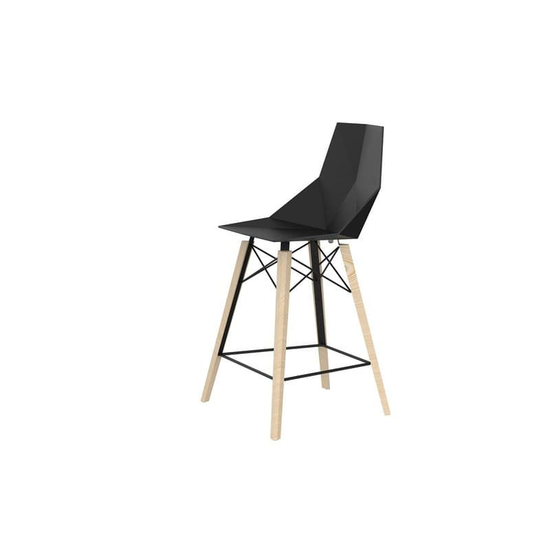 Tabouret FAZ WOOD H 102 cm - noir